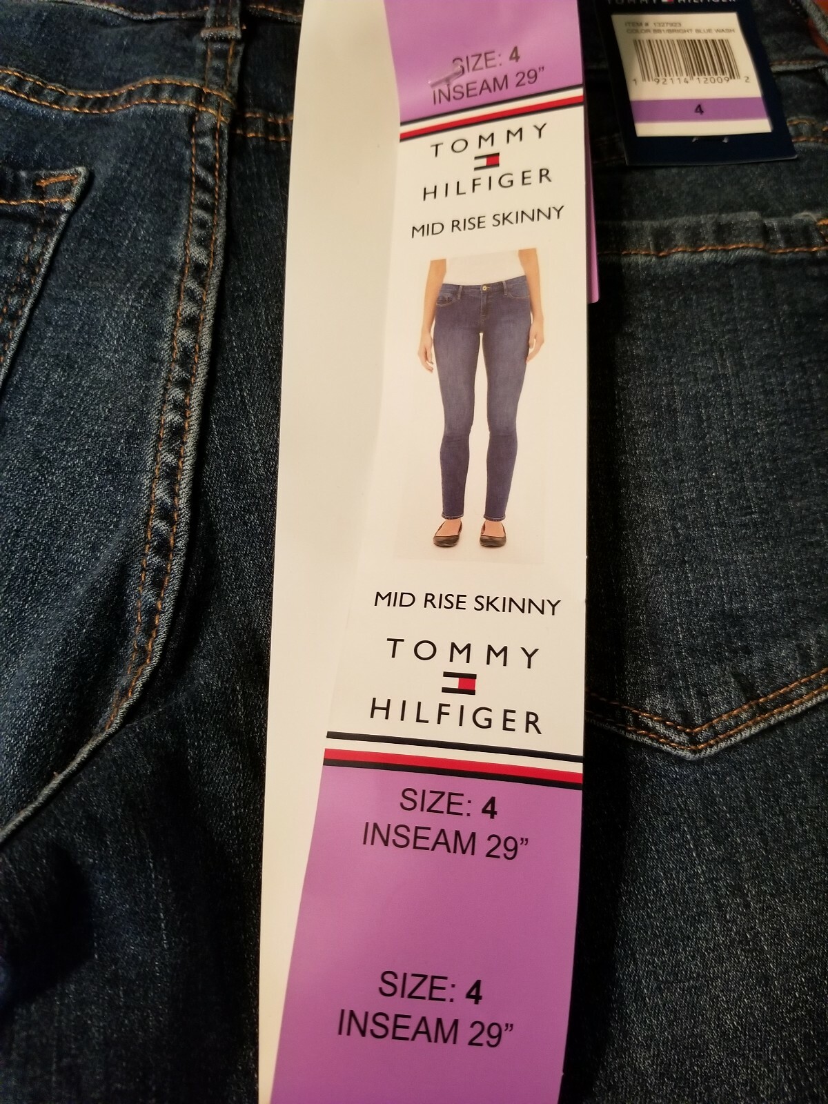 Womens Tommy Hilfiger Mid Rise SKINNY Jeans Bright Blue Wash Size  