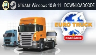 NEU PC Computer Spiel Euro Truck Simulator für Windows 10 11 STEAM Download Code - Bild 1 von 4