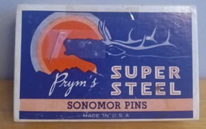 Vintage Prym's Super Steel Sonomor Dressmaker Pins 1lb 14 Bead Box And Pins