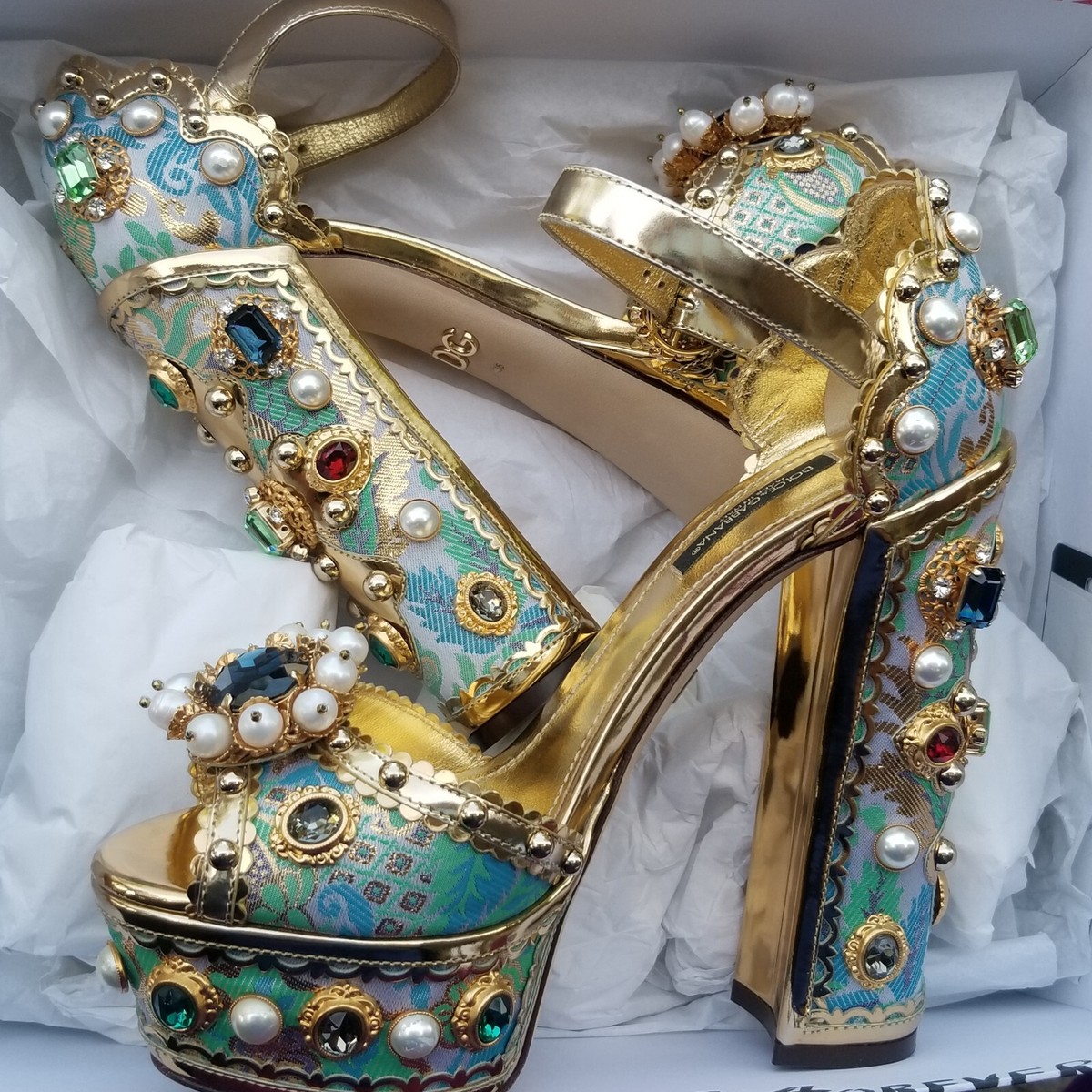 Dolce And Gabbana Gold Platform Heels Fashion Dolce And Gabbana