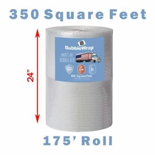 24" Small Plus (3/16) American Bubble Boy Bubble Wrap - 350 Square feet