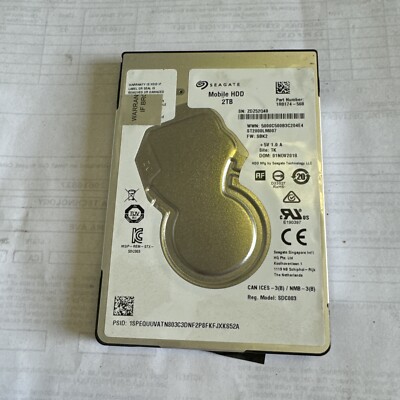 Seagate Mobile ST2000LM007 2TB 2.5'' SATA 6Gb/s Laptop HDD 7mm OEM 1R8174-568
