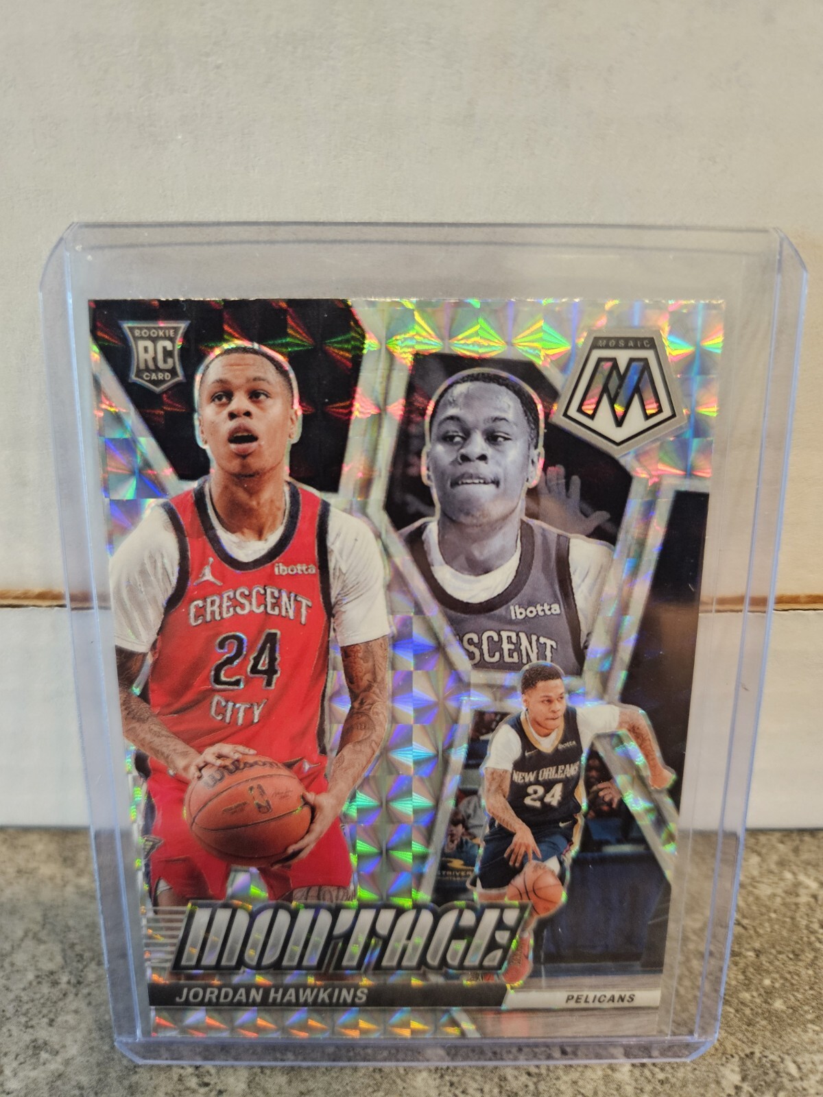 2023-24 Panini Mosaic #23 Jordan Hawkins Montage RC Rookie MOSAIC PRIZM Pelicans