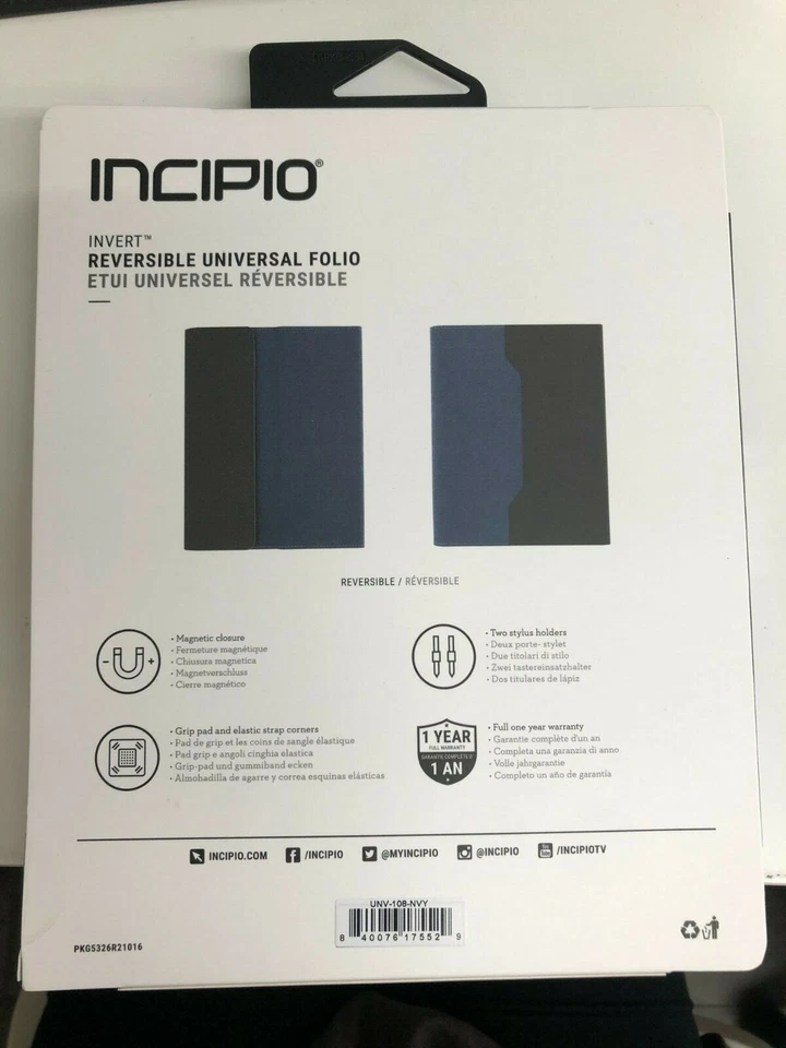 INCIPIO Reversible Universal Folio iPad mini4 & most 7" to 8" TABLETS STYLUS INC - Image 2 of 2