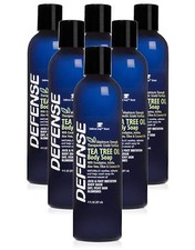 DEFENSE SOAP Shower Gel 6 PACK 8 Fl Oz Natural Body Wash Tea Tree Oil