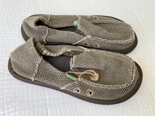Zapatos sin cordones Sanuk Taupe para niños talla 2 Sidewalk Surfer - Imagen 2 de 5