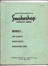 Manuel d'instructions - Smokeshop modèle 630 850 modulaire série 1200 siècles - cigarette