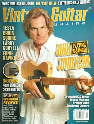 Vintage Guitar Magazine August 2004 John Jorgenson Playing Django Chris Squire
