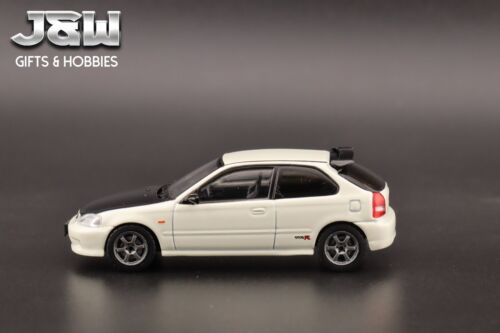 Hobby Japan Honda Civic TYPE R (EK9) White with Carbon Hood JDM64 1/64
