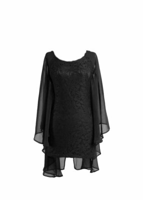 Ladies Dress Mini Dress Sleeves Voile Lace Stretch 5599