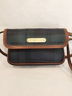 POLO RALPH LAUREN Blackwatch Plaid Cross Body Belt Bag Purse POLO RALPH LAUREN Blackwatch Plaid Cross Body Belt Bag Purse