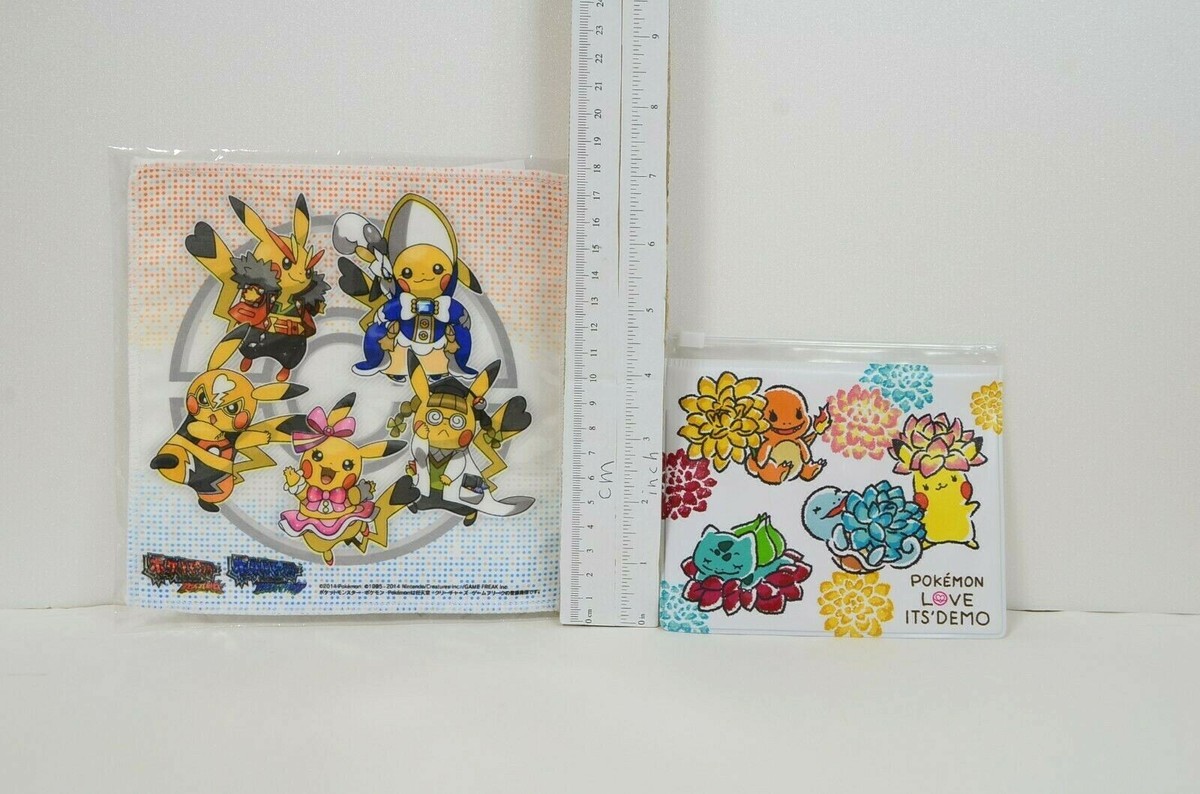 Pokemon Pikachu Set Plush, Mini Note & Sticker, Cleaner Mini towel