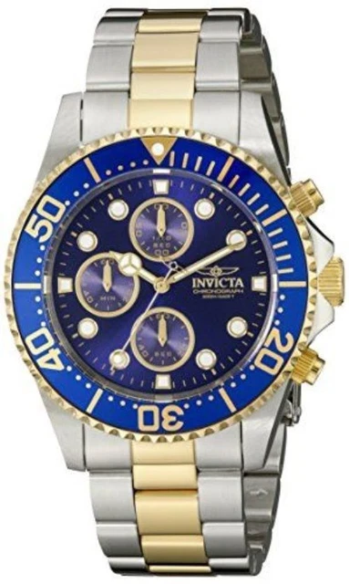 Invicta Pro Diver Gold Plated Band Wristwatches