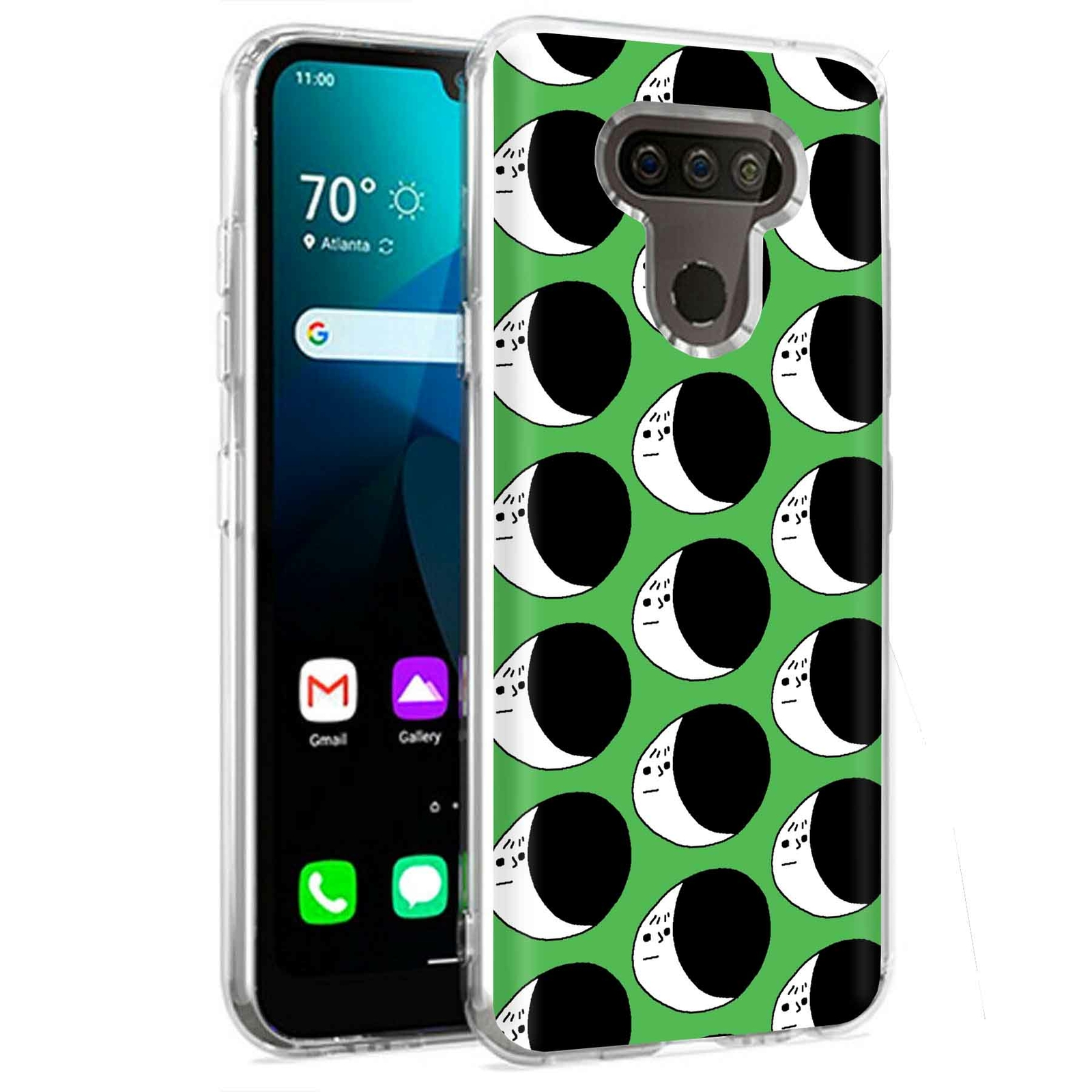 Moon Print Phone Case for LG Harmony 4, Premier Pro Plus, and K41-image