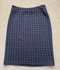 Ladies White Stuff Blue pattern Skirt Size 10 Pretty Embroidered