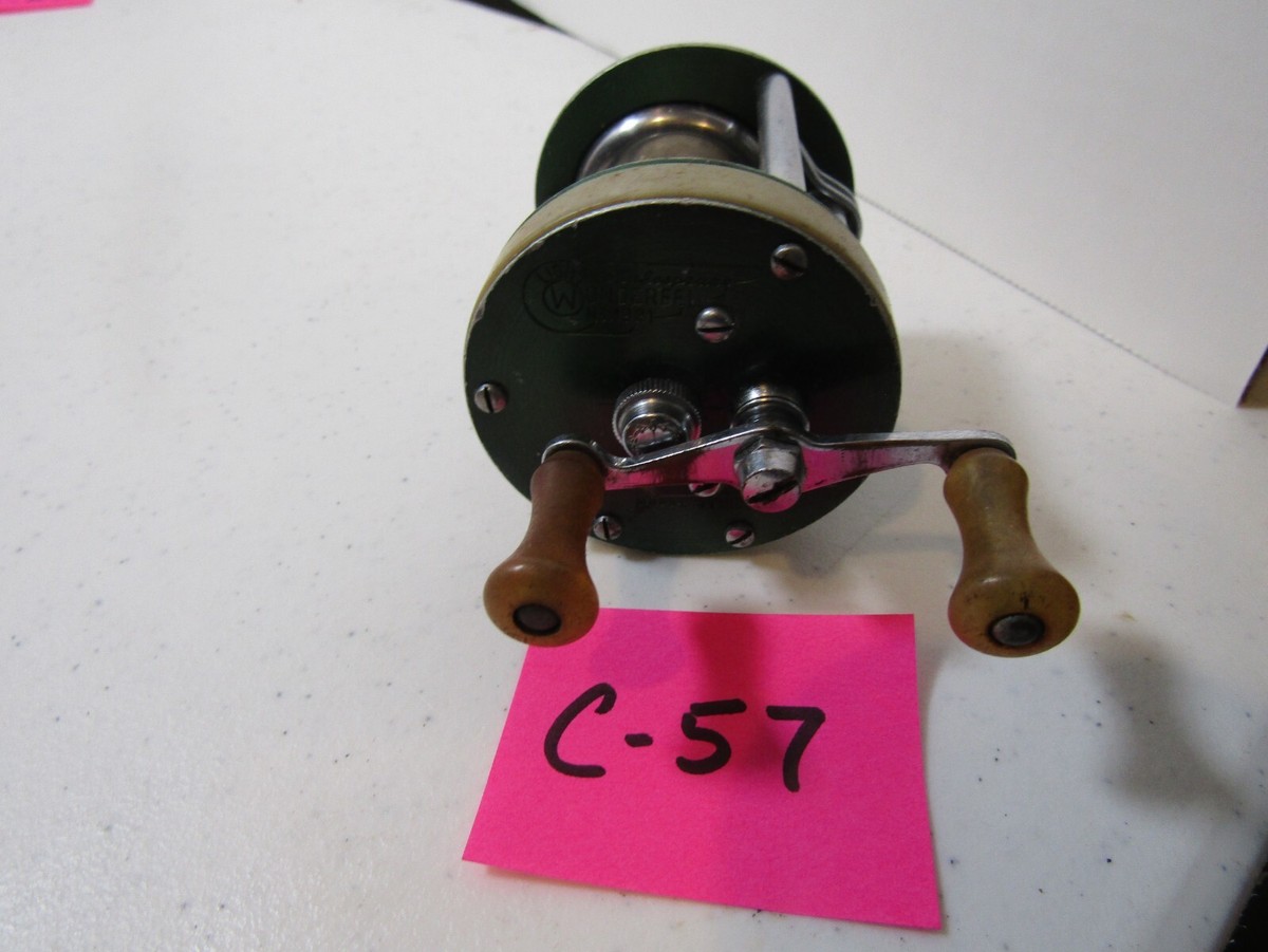 VINTAGE C-57 SHAKESPEARE WONDER REEL 1921 LT. FISHING REEL CASTING