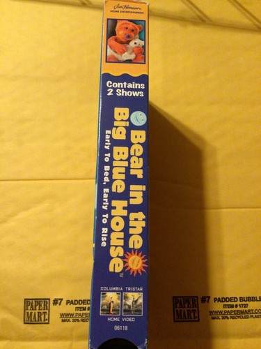 bear in the big blue house EARLY TO BED EARLY TO RISE VHS VIDEOTAPE - Picture 2 of 4