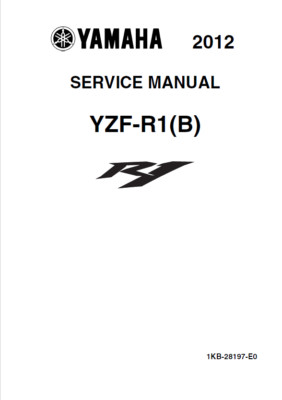 YAMAHA ヤマハ YZF-R1 2012 サービスマニュアル Yamaha R1 Service Manual | 2012-2014 | YZF-R1 (B) | CD OR