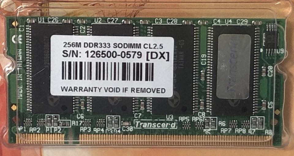 Transcend - The Memory Specialist - "DDR 333" - 256MB - SODIMM - CL 2.5 - PC2700 - Image 3 of 4