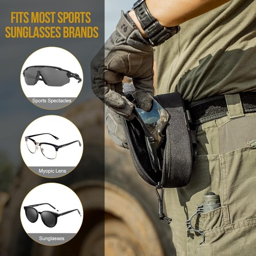 Tactical Zipper Eyeglasses Box Hard Case Shockproof Protective Sunglasses Pouch - Picture 2 of 15