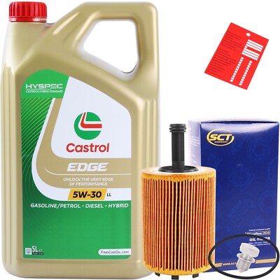 SCT Ölfilter + 5 Liter 5W-30 LONGLIFE CASTROL EDGE TITANIUM VW 504.00 507.00