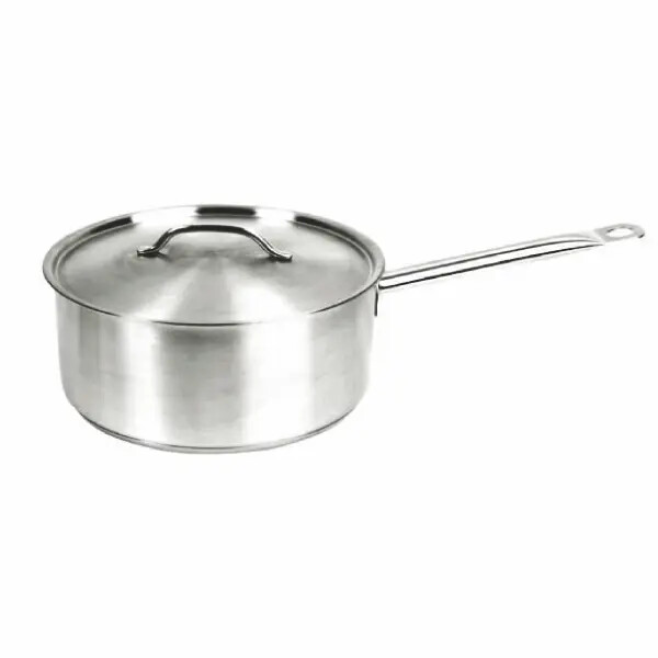 Thunder Group SLSSP4076 7-3/5 Qt Stainless Steel Induction Sauce Pan w/ Lid