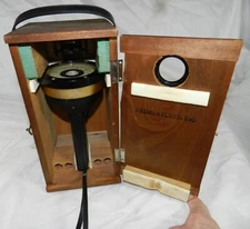 Vintage Weems & Plath, Inc Nautical Hand Held Compass with wood case