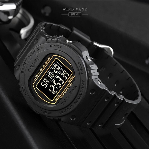SKMEI Luxury LED Watch Military Waterproof Sport Mens Wrist Watch Rubber Strap - Picture 9 of 12