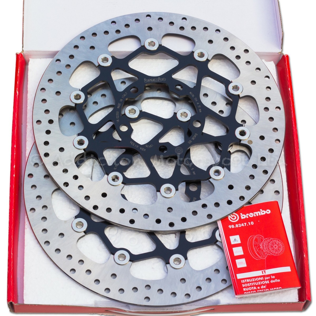 2x Brembo Serie ORO 330mm Front Brake Discs Kawasaki ZX10R (ABS