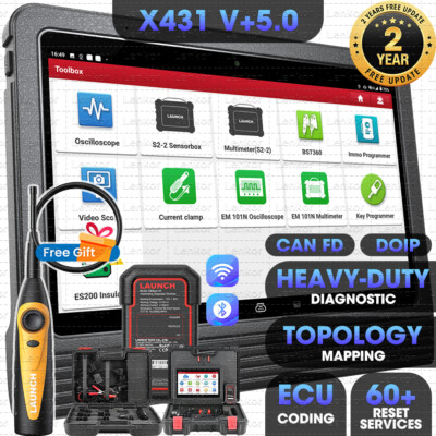LAUNCH X431 PRO3 V+5.0 Bidirectional Key Coding OBD2 Scanner Car Diagnostic Tool