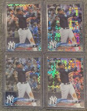 2018 Topps Chrome Xfractor SP Giancarlo Stanton #186 Lot Of 4