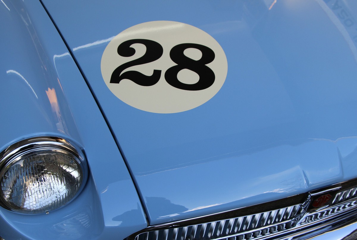 CLASSIC Ivory/Cream VINTAGE CAR RACE RALLY NUMBERS 30cm PAIR MGA