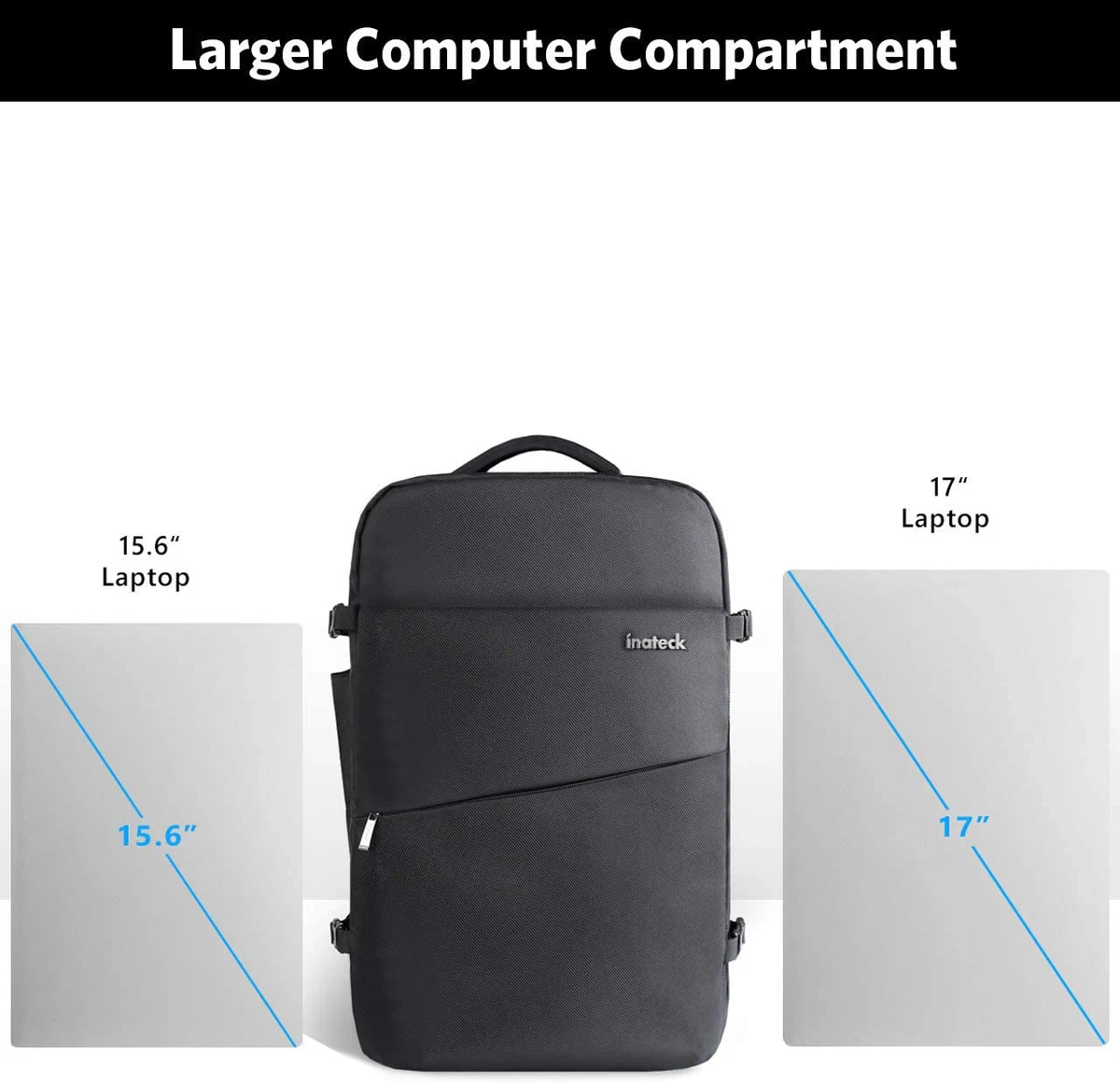 Inateck Sac a Dos Cabine Grand 40L Voyage Avion Antivol Bagage