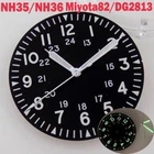 33.6mm Black Watch Dial+Hands Fit For NH35A/NH36A Miyota 8215 821A 8205 DG2813