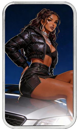 Bullion Baddies S 7 Backstage Sexy Cashmire Kira Nice 1 oz Silver Bar