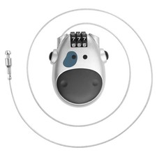 Retractable 75 CM/2.5 FT Steel Wire Cable Lock, 3 Digit Combination Lock, Sil...