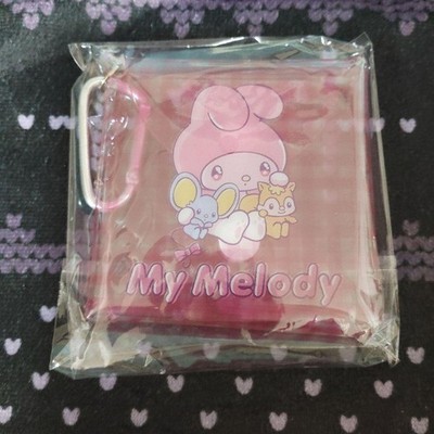My Melody Dear Darling MultiCase with Carabiner   8x8 cm, Clear Pouch, NWT/MIB?