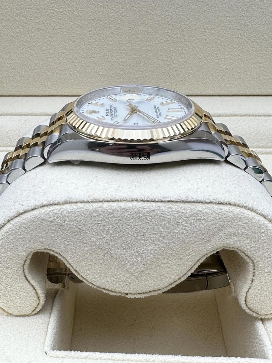 FULL STICKERS Rolex Datejust 36 126233 18K Fluted White Dial