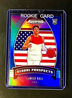 Lamelo Ball Rookie Refractor (#154/199) 2020 Panini Prizm Blue Prospects RC SP 1