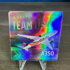 Limited Edition Delta Air Lines Paris 2024 Olympic A350H Pilot Trading Card #63