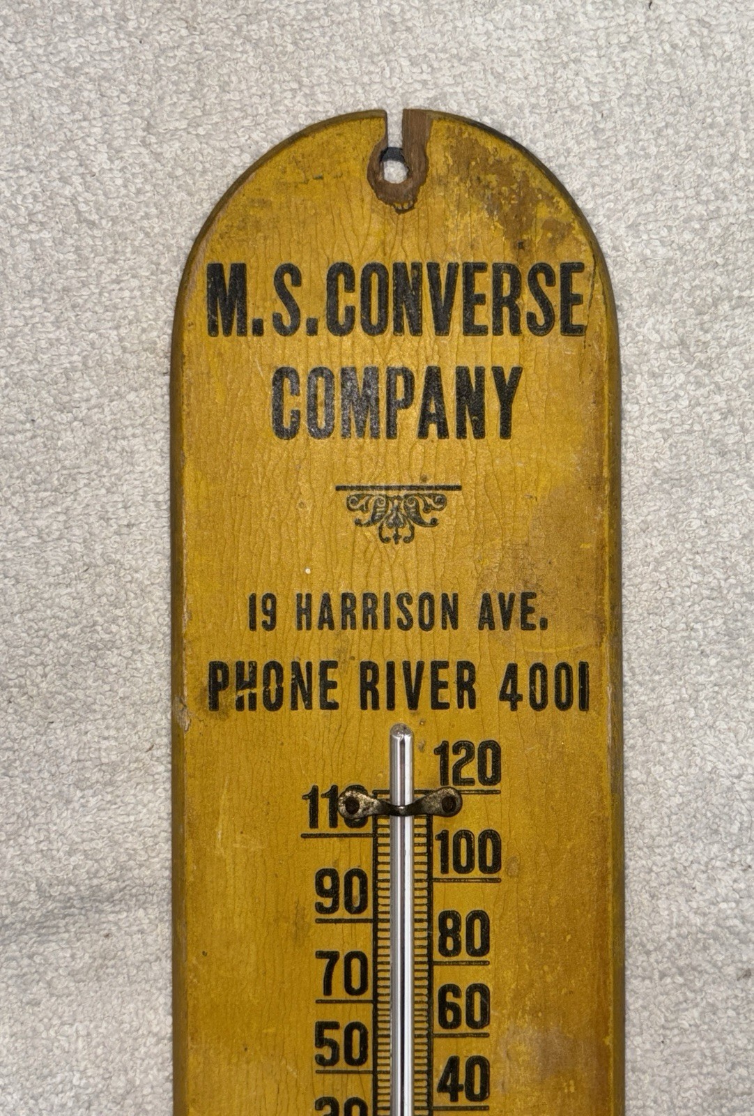 M.S. Converse Company-Advertising Thermometer-Coal Dealer-Delaware & Hudson RR thumbnail 3