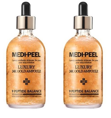 MEDI-PEEL Luxury 24K Gold Ampoule 9 Peptide Serum 100ml x 2 Anti-Aging K-Beauty
