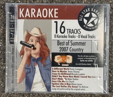 All Star Karaoke Best of Summer 2007 Country Vol. 1 2x CD G Hybrid 16 Songs