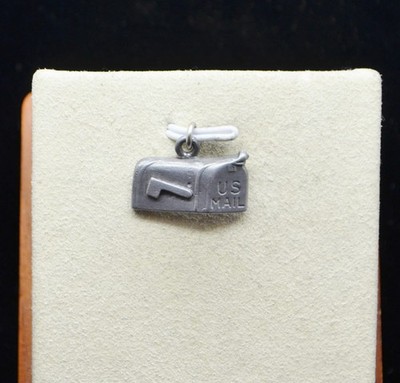 Sterling Silver ''US Mail'' Mailbox Charm / Pendant #FME703