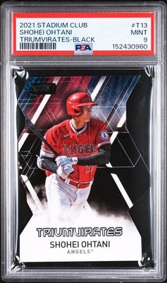 2021 Topps Stadium Club #T-13 - Triumvirates - Black Shohei Ohtani 81/99 - PSA 9
