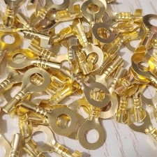 100pcs Non-Insulated Copper 4.2mm Ring Terminal Open Barrel Lugs Wire Connectors