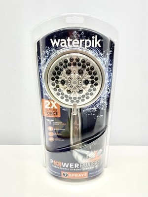 NEW Waterpik PowerPulse Massage 7-Spray Wall Mount Handheld Shower Head XFT-769E