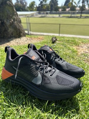 Nike Lunar Roam Low Top Sneaker Black/Orange Lace Up Mens Rubber Outsole
