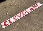 Vintage ORIGINAL Heavy Porcelain sign CLEVELAND likely a Heavy US Equipment Mngf
