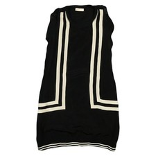 Tory Burch Dress Womens 8 Black Sleeveless Shift Silk Round Neck Shirt Size 8